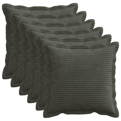 Federa 6 pz HOUTEN Antracite 45 x 45 cm corduroy | homemem39