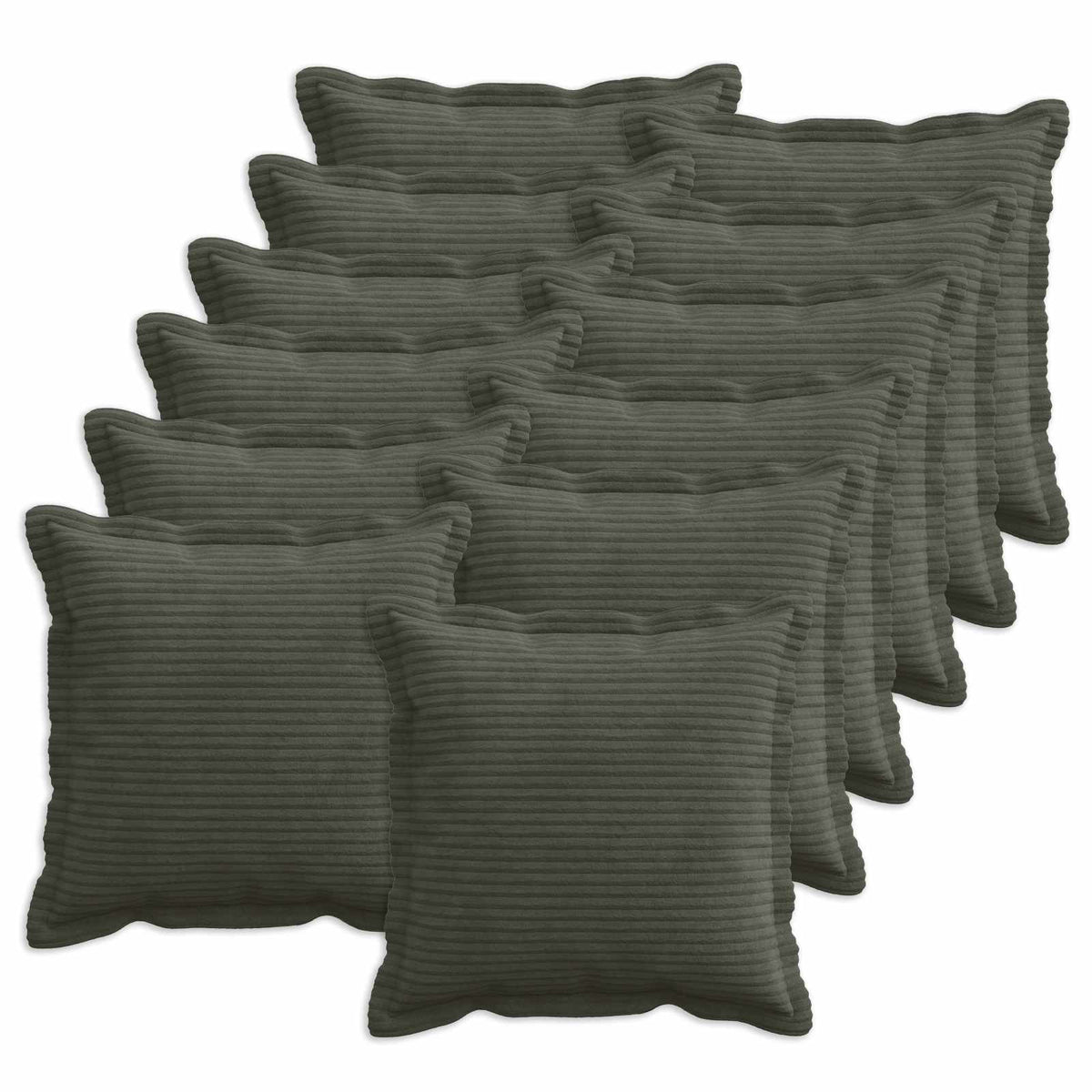 Federa 12 pz HOUTEN Antracite 45 x 45 cm corduroy