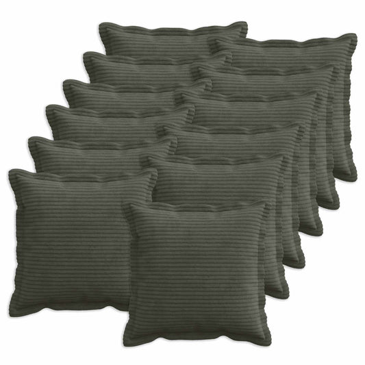 Federa 12 pz HOUTEN Antracite 45 x 45 cm corduroy