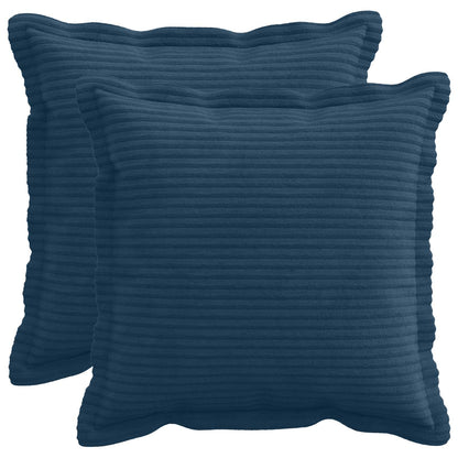 Federa 2 pz HOUTEN Blu navy 45 x 45 cm corduroy | homemem39