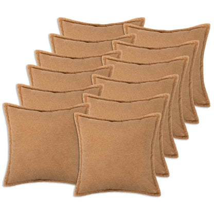 Federa 12 pcs HOUTEN Beige 45 x 45 cm Bouclé | homemem39