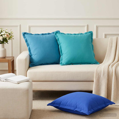 Cuscino con cuscino HOUTEN 2 pz Blu Reale Poliestere | homemem39