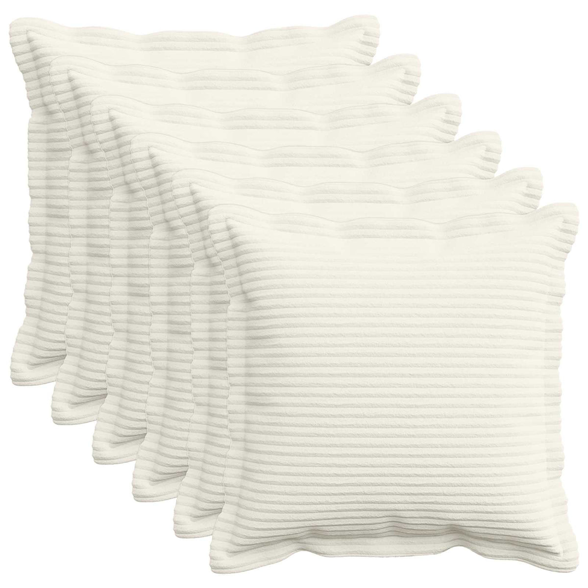 Federa 6 pz HOUTEN Crema 50 x 50 cm corduroy | homemem39