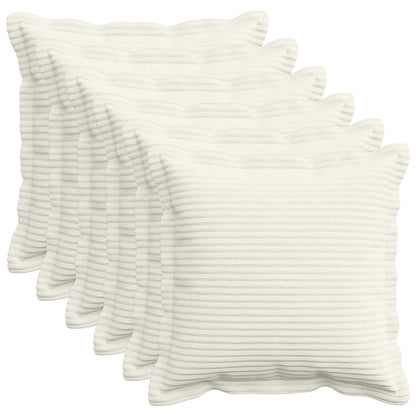 Federa 6 pz HOUTEN Crema 50 x 50 cm corduroy | homemem39