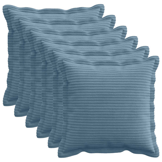 Federa 6 pz HOUTEN Blu 50 x 50 cm corduroy | homemem39