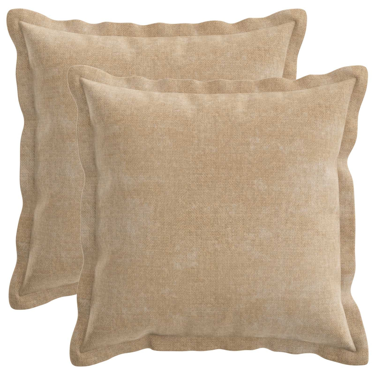 Federa 2 pz HOUTEN Tortora 50 x 50 cm Tessuto Chenille | homemem39