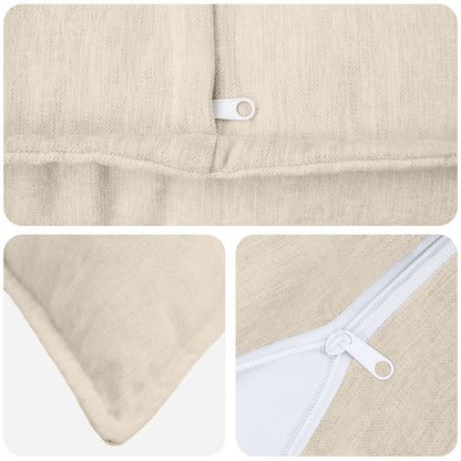 Federa 6 pz HOUTEN Crema 50 x 50 cm Tessuto Chenille