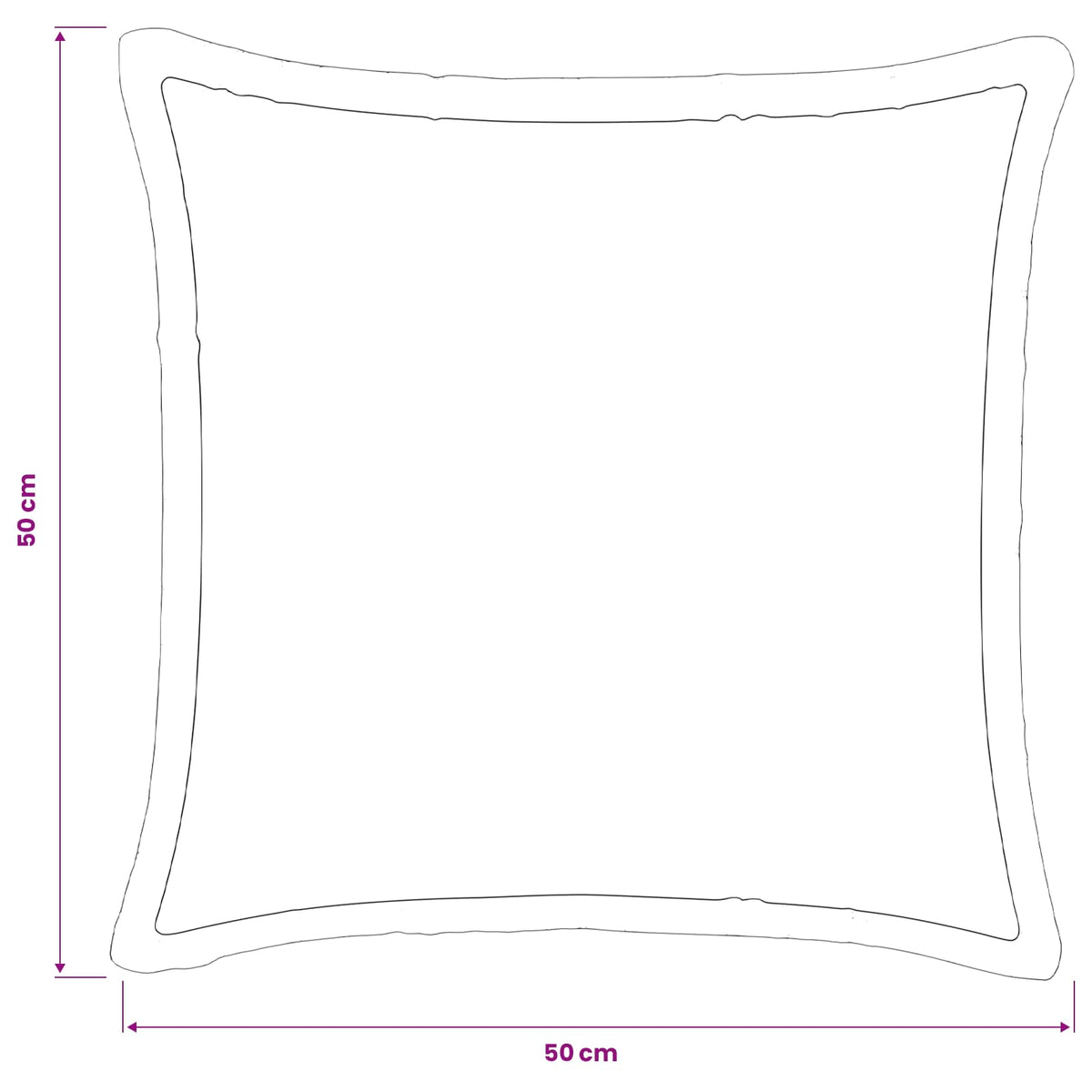Federa 6 pcs HOUTEN Nero 50 x 50 cm Flanella | homemem39