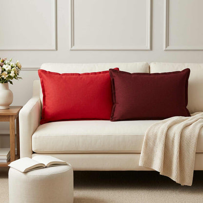 Cuscino 2 pz HOUTEN Rosso 50 x 75 cm Lino