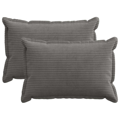 Federa 2 pz HOUTEN Grigio Scuro 50 x 70 cm corduroy