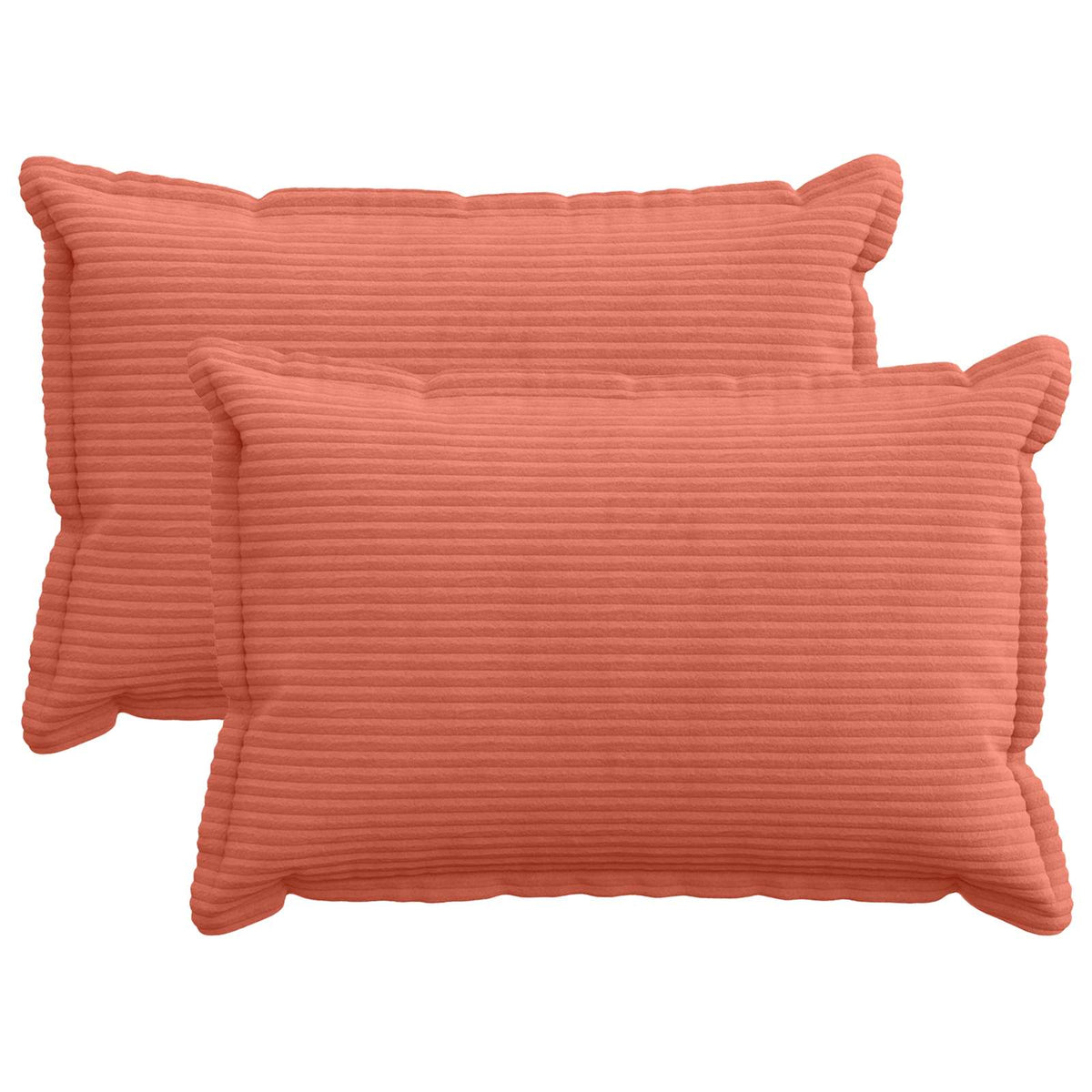 Federa 2 pz HOUTEN Rosso Arancio 50 x 70 cm corduroy | homemem39