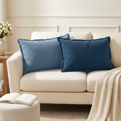 Federa 6 pz HOUTEN Blu navy 50 x 70 cm corduroy