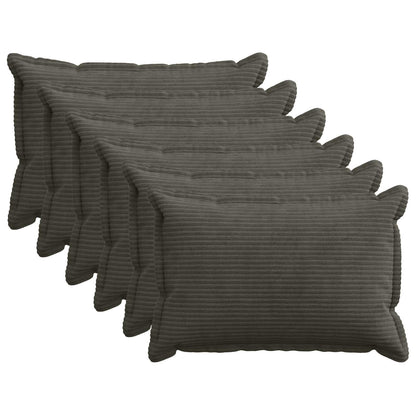 Federa 6 pz HOUTEN Antracite 50 x 70 cm corduroy | homemem39