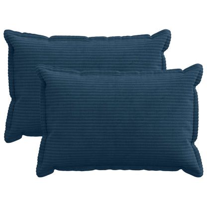 Federa 2 pz HOUTEN Blu navy 50 x 70 cm corduroy | homemem39