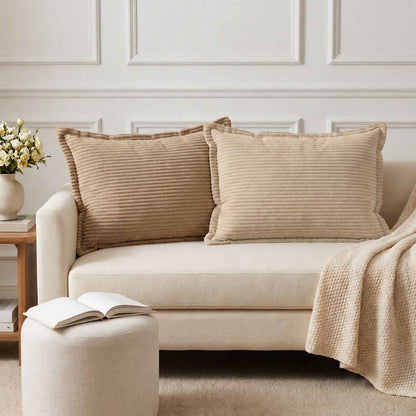 Federa 2 pz HOUTEN Tortora 50 x 70 cm corduroy