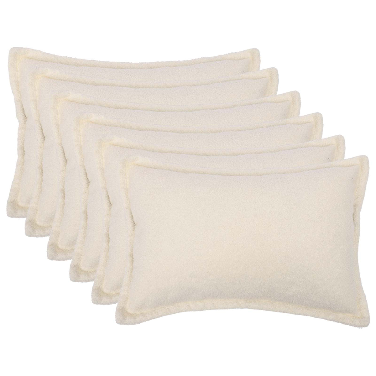 Federa 6 pcs HOUTEN Crema 50 x 70 cm Bouclé | homemem39