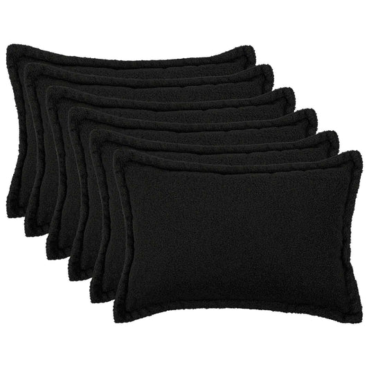 Federa 6 pcs HOUTEN Nero 50 x 70 cm Bouclé | homemem39