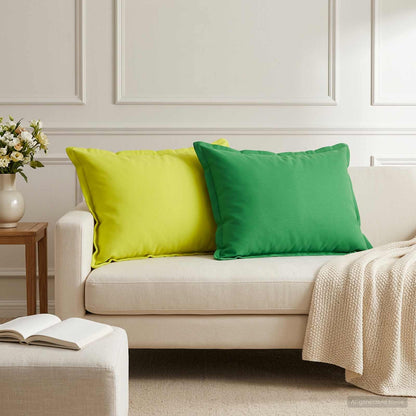 Federa 2 pz HOUTEN Verde brillante. 50 x 80 cm Poliestere