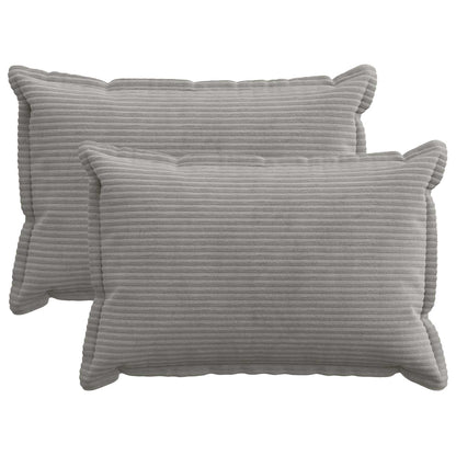 Federa 2 pz HOUTEN Grigio Chiaro 50 x 75 cm corduroy | homemem39