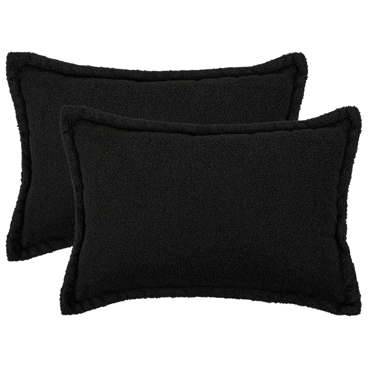 Federa 2 pcs HOUTEN Nero 50 x 75 cm Bouclé | homemem39