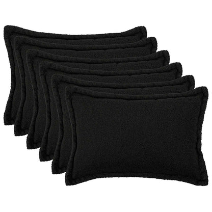 Federa 6 pcs HOUTEN Nero 50 x 75 cm Bouclé | homemem39