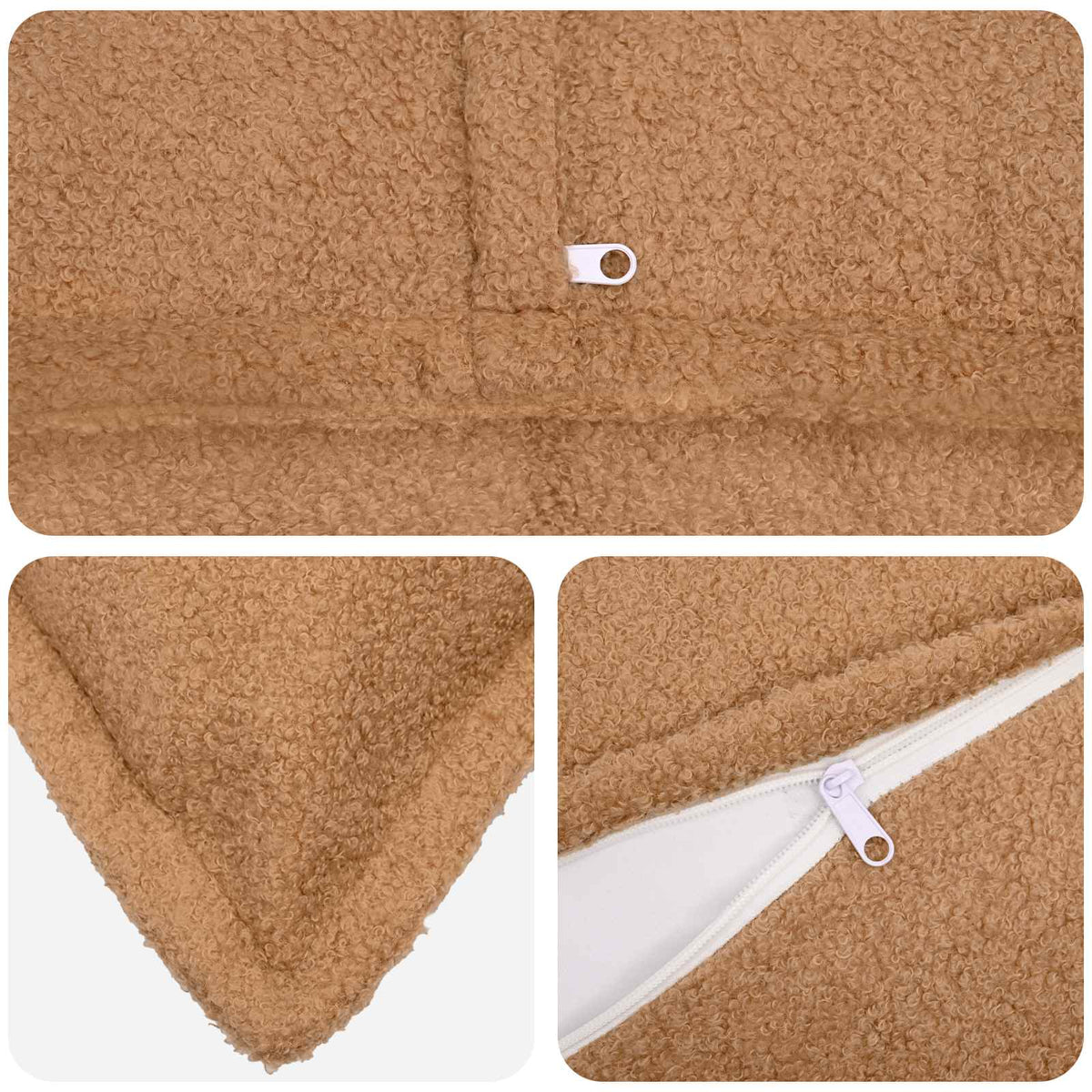Federa 2 pcs HOUTEN Beige 50 x 75 cm Bouclé | homemem39