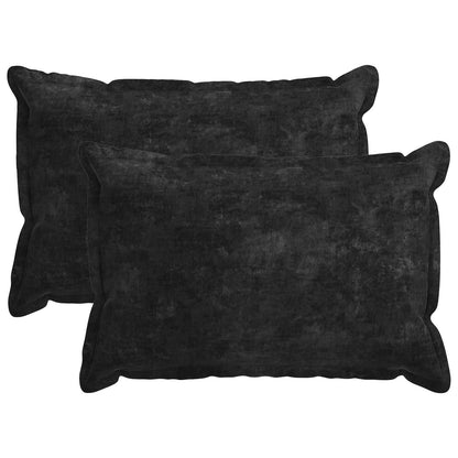 Federa 2 pz HOUTEN Antracite 50 x 75 cm Tessuto Chenille | homemem39