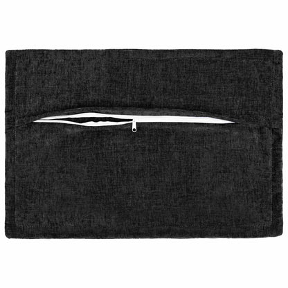 Federa 6 pz HOUTEN Antracite 50 x 75 cm Tessuto Chenille