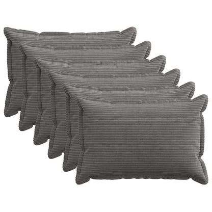 Federa 6 pz HOUTEN Grigio Scuro 50 x 80 cm corduroy