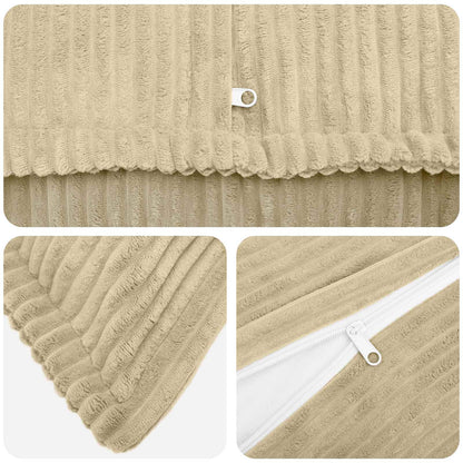 Federa 2 pz HOUTEN Grigio Verde Chiaro 50 x 80 cm corduroy | homemem39