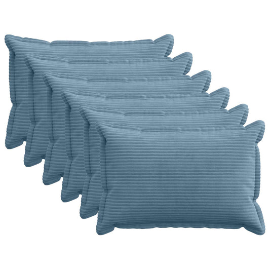 Federa 6 pz HOUTEN Blu 50 x 80 cm corduroy | homemem39