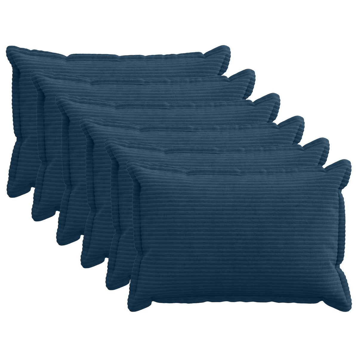 Federa 6 pz HOUTEN Blu navy 50 x 80 cm corduroy | homemem39