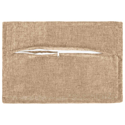 Federa 6 pz HOUTEN Tortora 50 x 80 cm Tessuto Chenille | homemem39