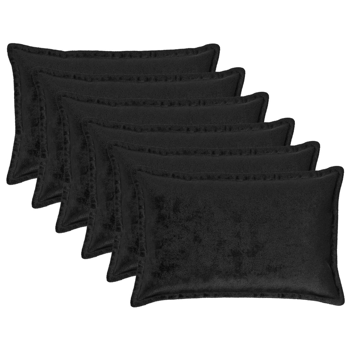 Federa 6 pcs HOUTEN Nero 50 x 80 cm Flanella