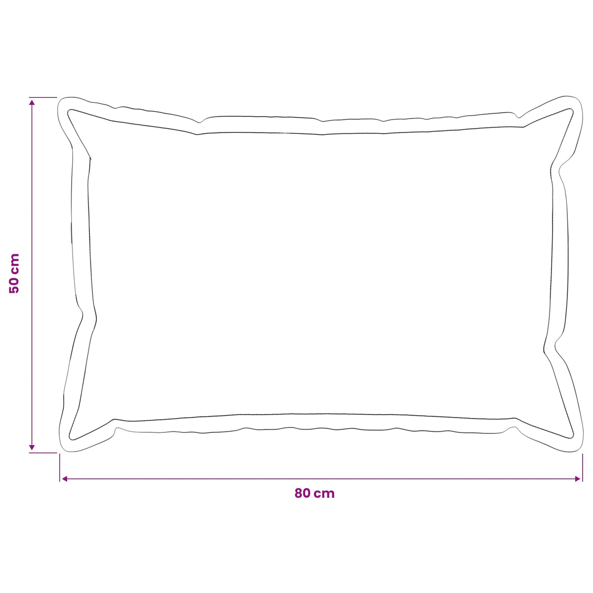 Federa 6 pcs HOUTEN Nero 50 x 80 cm Flanella | homemem39