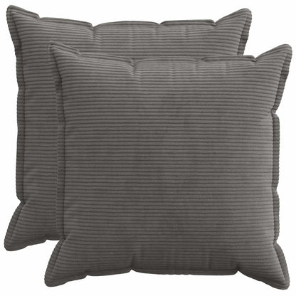 Federa 2 pz HOUTEN Grigio Scuro 55 x 55 cm corduroy | homemem39