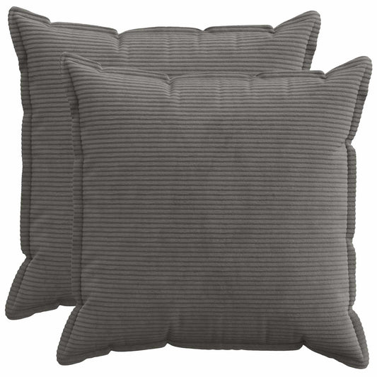 Federa 2 pz HOUTEN Grigio Scuro 55 x 55 cm corduroy | homemem39