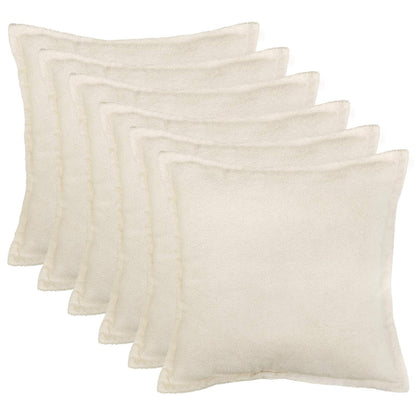 Federa 6 pcs HOUTEN Crema 55 x 55 cm Bouclé | homemem39