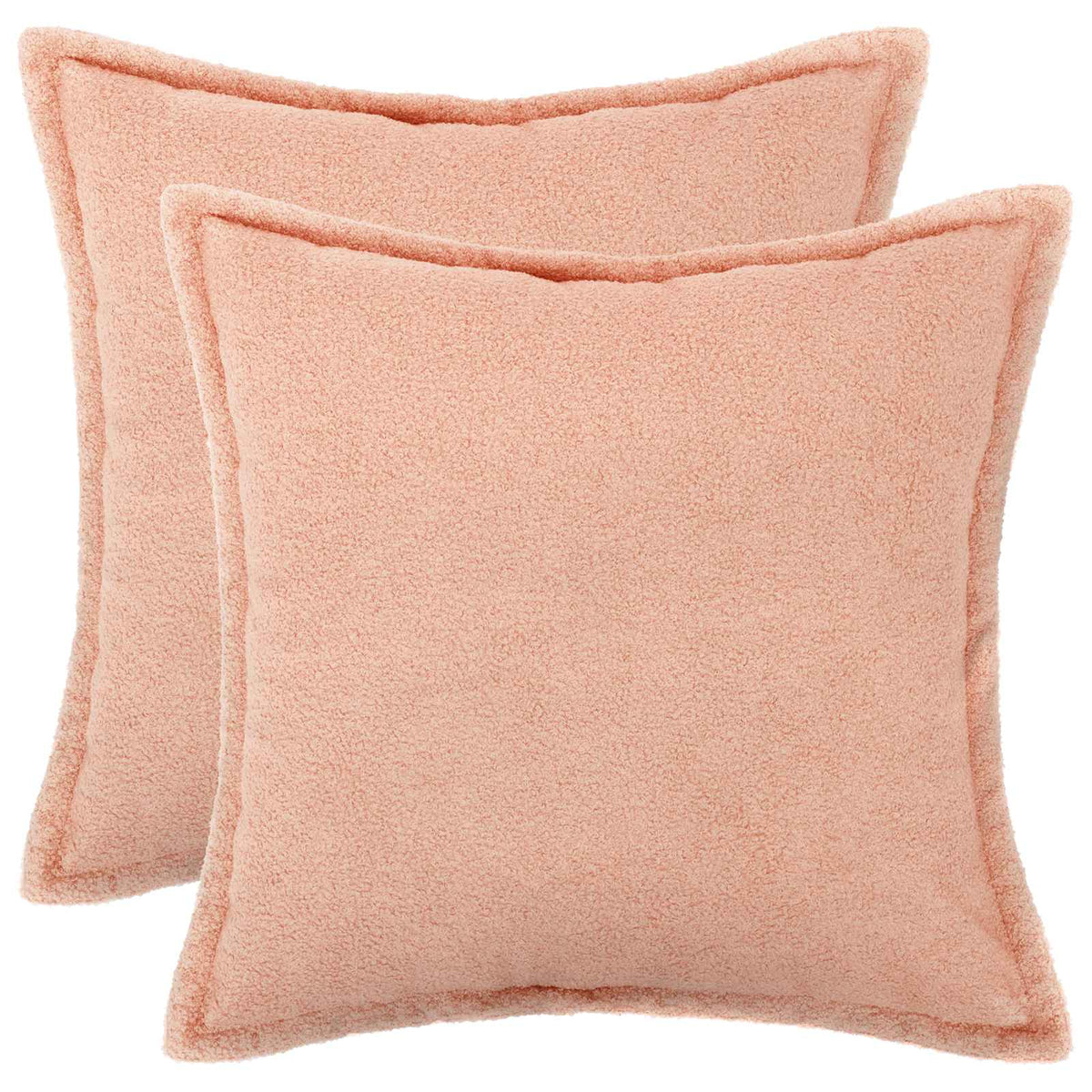 Federa 2 pcs HOUTEN Rosa 55 x 55 cm Bouclé | homemem39