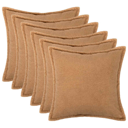 Federa 6 pcs HOUTEN Beige 55 x 55 cm Bouclé | homemem39