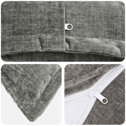 Federa 2 pz HOUTEN Grigio Scuro 55 x 55 cm Tessuto Chenille