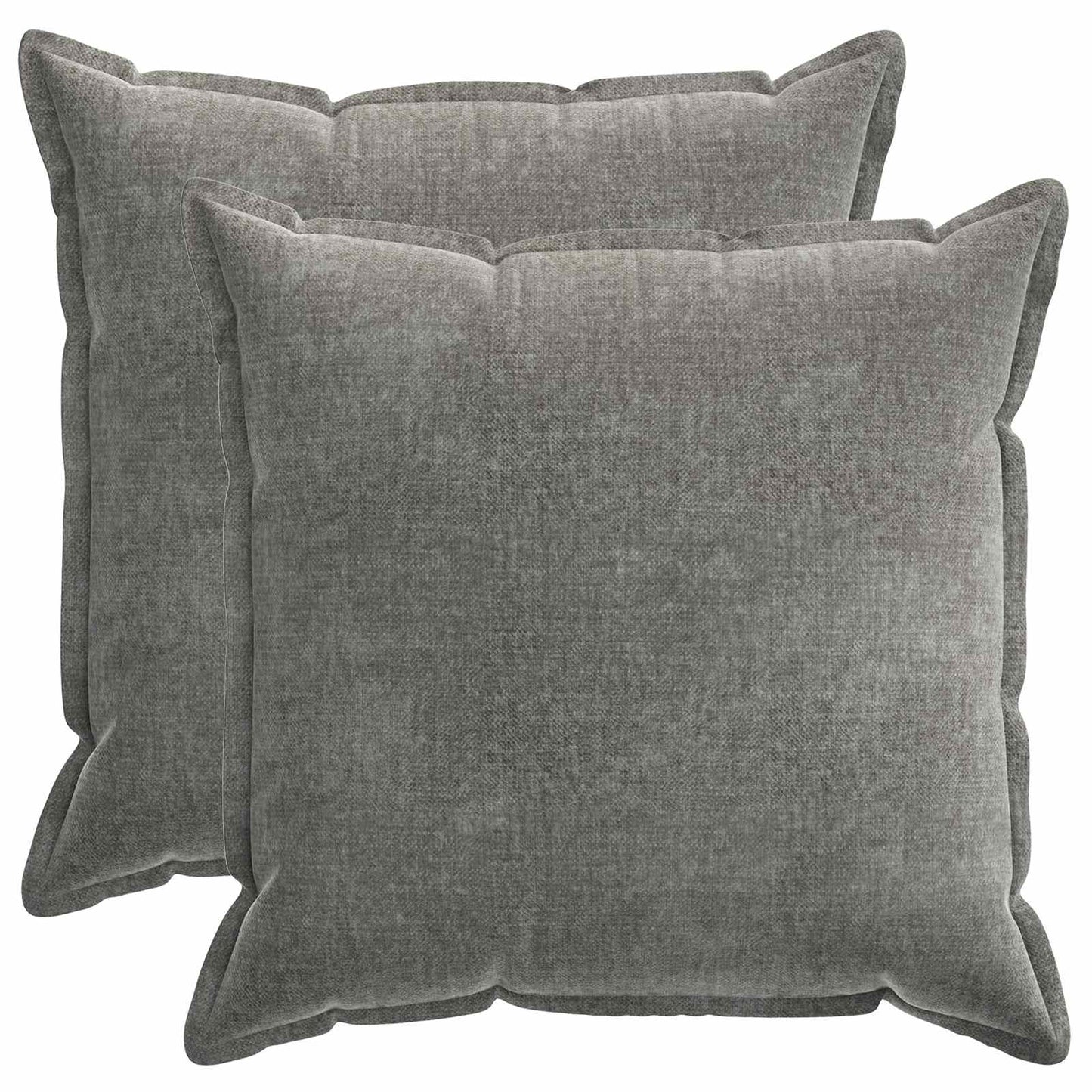 Federa 2 pz HOUTEN Grigio Scuro 55 x 55 cm Tessuto Chenille