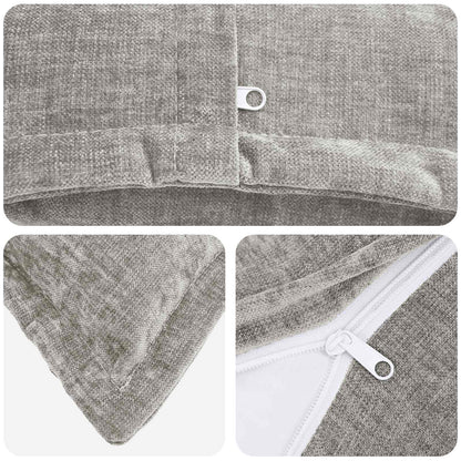 Federa 2 pz HOUTEN Grigio Chiaro 55 x 55 cm Tessuto Chenille