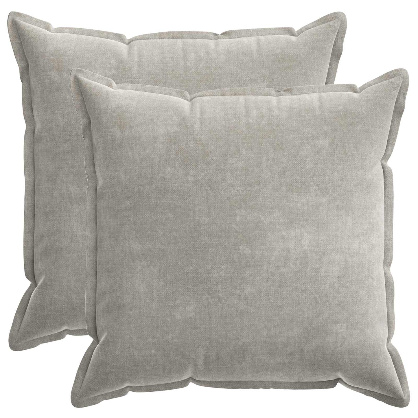 Federa 2 pz HOUTEN Grigio Chiaro 55 x 55 cm Tessuto Chenille