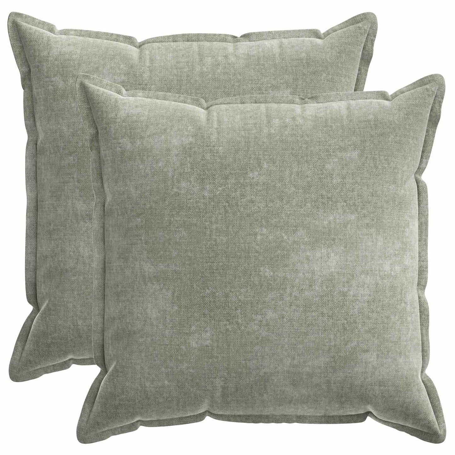 Federa 2 pz HOUTEN Verde 55 x 55 cm Tessuto Chenille