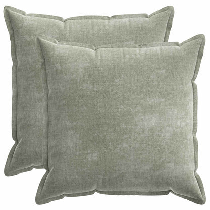 Federa 2 pz HOUTEN Verde 55 x 55 cm Tessuto Chenille