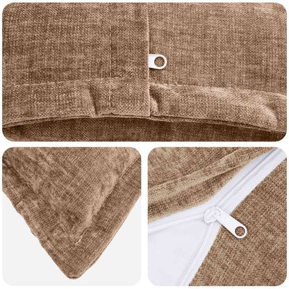 Federa 2 pz HOUTEN Marrone 55 x 55 cm Tessuto Chenille