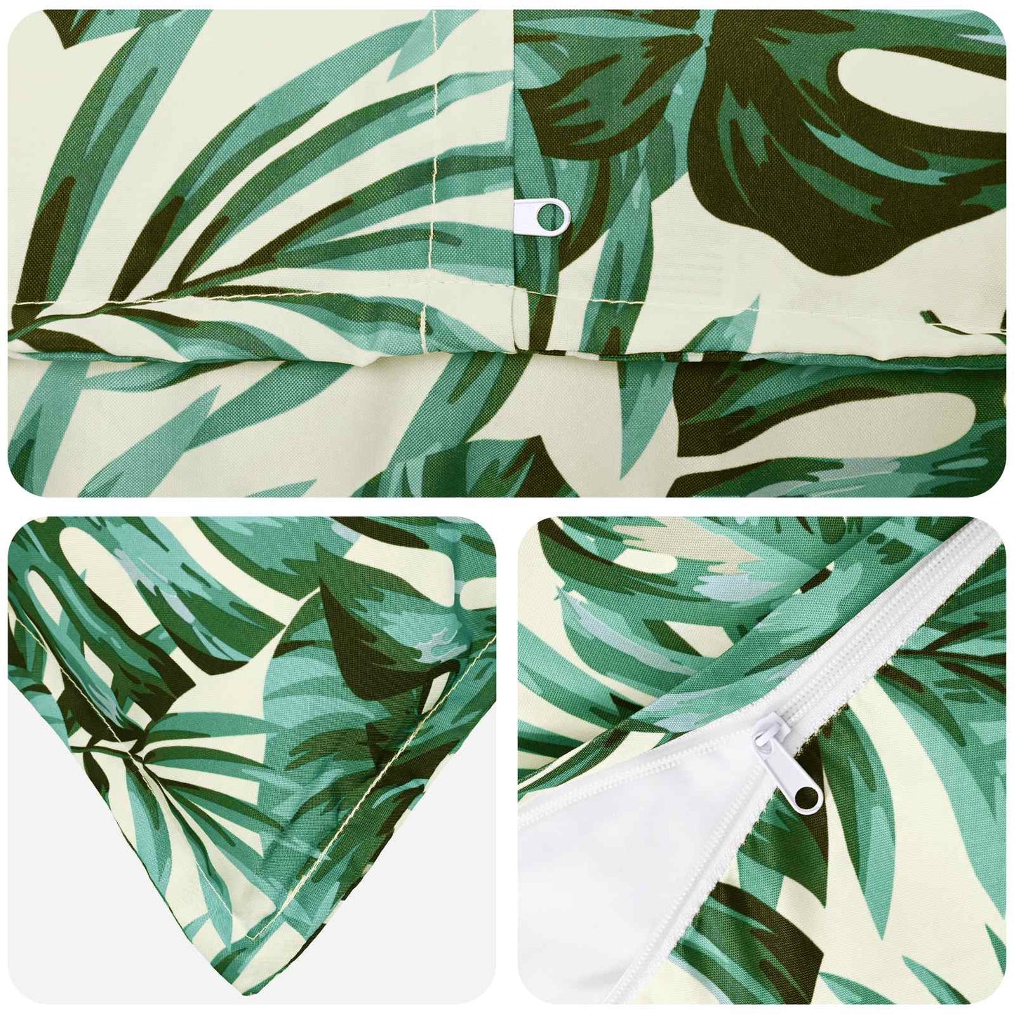 Federa 2 pz HOUTEN Motivo a Foglie 55 x 55 cm Poliestere