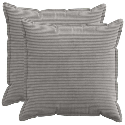 Federa 2 pz HOUTEN Grigio Chiaro 60 x 60 cm corduroy | homemem39