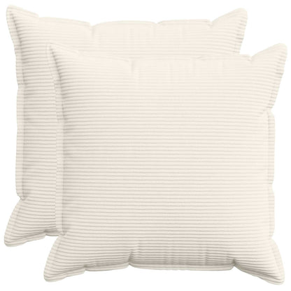 Federa 2 pz HOUTEN Crema 60 x 60 cm corduroy